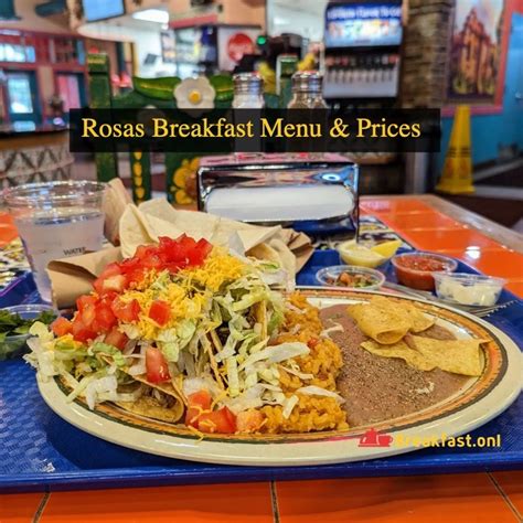 rosa's breakfast menu.